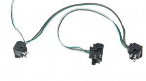 Wire Harness - 12" Wire Lead W/ 3 Molded 3 Wire Right Angle Plugs