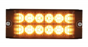 12 High Power Led 12V/24V Warning Lighthead - Amber