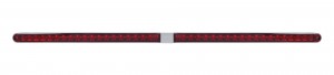 24" Led Light Bar With Two 19 Red Led Reflector Light Bar - Red Lens
