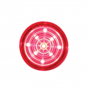 9 Led Dual Function Mini Bullet Light Insert - Red / Red Lens