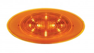 10 Amber Led Peterbilt Oval Front Fender Turn Signal Light - Amber Lens