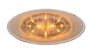 10 Amber Led Peterbilt Oval Front Fender Turn Signal Light - Clear Lens