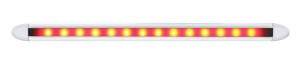 14 Led 6" Slim Light Bar - Red Led / Clear Lens