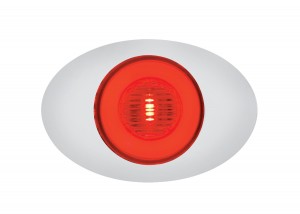 5 Led "M3 Millennium" Clearance/Marker Light - Glo Light - Red Led/Red Lens