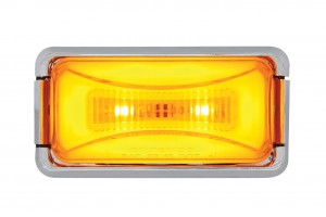 8 Amber Led Rectangular Clearance / Marker Light - Glo Light - Amber Lens