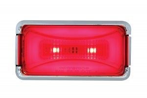 8 Red Led Rectangular Clearance / Marker Light - Glo Light - Red Lens