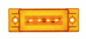 16 Amber Led Rectangular Clearance/ Marker Light - Glo Light - Amber Lens