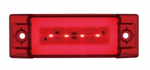 16 Red Led Rectangular Clearance/ Marker Light - Glo Light - Red Lens