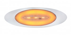 13 Led "M1 Millennium" Marker Light - Glo Light - Amber Led/Clear Lens