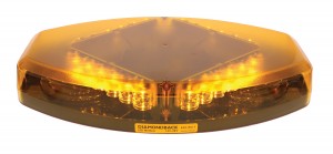 24 High Power Led 12V/24V 2-Bolt Mount Diamond Warning Bar - Amber