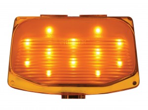 12 Led Harley Front Fender Tip Light - Amber Led/Amber Lens