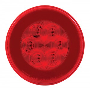 21 Red Led 4" S/T/T & P/T/C "Glo" Light - Red Lens