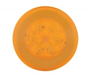 21 Amber Led 4" S/T/T & P/T/C "Glo" Light - Amber Lens