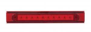 Led Conspicuity Reflector Plate Light - Red Housing, Red/Red Lens