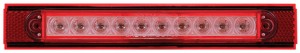 Led Conspicuity Reflector Plate Light - Red Housing, Red/Clear Lens