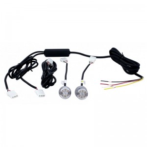 (2/Box) 6 Led 1" Mini 12V Warning/Strobe Light - White
