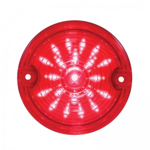 21 Led 3 1/4" Round Harley Davidson Signal Light With 1156 Plug - Red / Red Lens