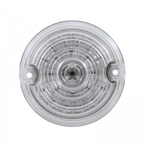 21 Led 3 1/4" Round Harley Davidson Signal Light With 1156 Plug - Amber / Clear Lens