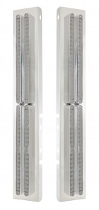 Led Peterbilt Air Cleaner Bracket With 19 Amber Led 12" Light Bar With Reflector X 8 - Clear Lens