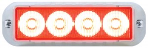 4 Led 12V/24V Strobe Light - Red