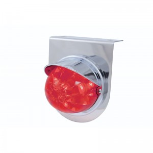 S.S. Light Bracket W/ 1 Large Watermelon Single Function 17 Red Led Light With Visor - Red Lens