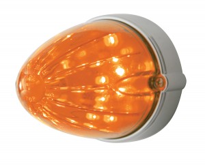 19 Amber Led Flush Mount Watermelon Auxiliary Light - Dark Amber Lens