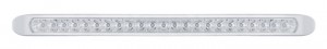 23 Red Led 17 1/4" Reflector Light Bar With Chrome Bezel - Clear Lens