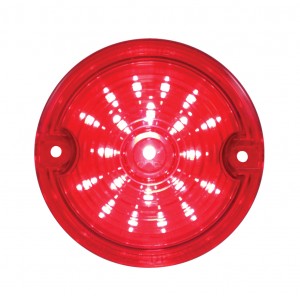 21 Led 3 1/4" Round Harley Davidson Signal Light With 1157 Plug - Red / Red Lens