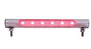 6 Led Stainless Steel Tube Light - Red