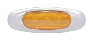 3 Amber  Led Clearance/Marker Light - Amber Lens