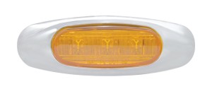 3 Amber  Led Clearance/Marker Light - Amber Lens