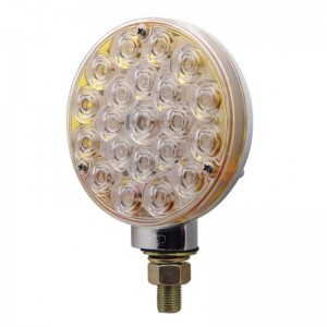 21 Red Led Single Face Turn Signal Light - Clear Lens