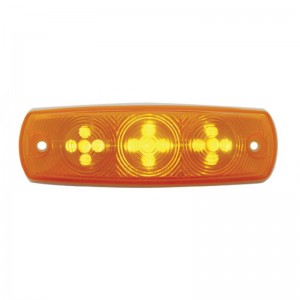 15 Amber Led Rectangular Clearance/ Marker Light - Amber Lens