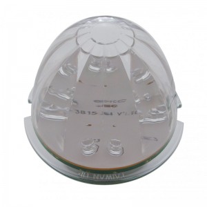 17 Red Led Round Watermelon Cab Light - Clear Lens