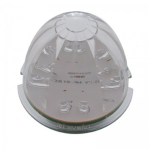 17 Amber Led Round Watermelon Cab Light - Clear Lens
