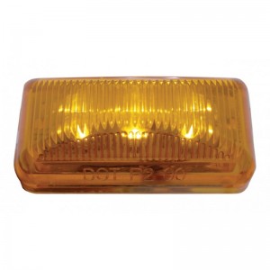 6 Amber Led Small Rectangular Clearance/Marker Light - Amber Lens