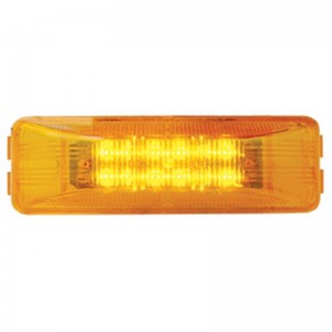 12 Amber Led Rectangular Clearance/Marker Light - Amber Lens