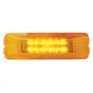 12 Amber Led Rectangular Clearance/Marker Light - Amber Lens