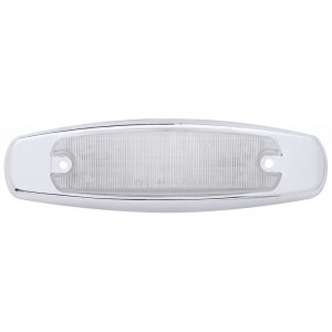 12 Red Led Peterbilt Rectangular Clearance/Marker Light - Clear Lens