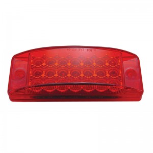 21 Red Led Rectangular Clearance/Marker Reflector Light - Red Lens