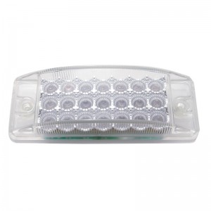 21 Amber Led Rectangular Clearance/Marker Reflector Light - Clear Lens