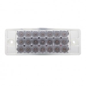 21 Amber Led Rectangular Clearance/Marker Reflector Light - Clear Lens