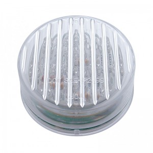 13 Red Led 2 1/2" Flat Clearance/Marker Light - Clear Lens **No Other Discounts Applicable**