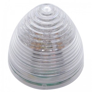 9 Amber Led 2" Beehive Marker Light - Clear Lens