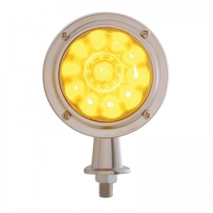 11 Amber Led Watermelon Honda Light W/ 1 1/8" Arm - Amber Lens