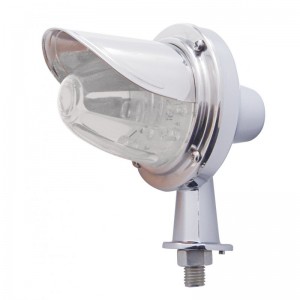 11 Amber Led Watermelon Honda Light W/ 1 1/8" Arm & Visor - Clear Lens