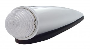 Chrome Plastic 17 Amber Led Round Beehive Cab Light Kit - Clear Lens