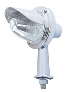 11 Amber Led Watermelon Honda Light W/ 2 1/8" Arm & Visor - Clear Lens