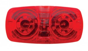 12 Red Led Rectangular Clearance/Marker Light - Red Lens
