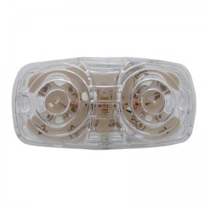 12 Amber Led Rectangular Clearance/Marker Light - Clear Lens